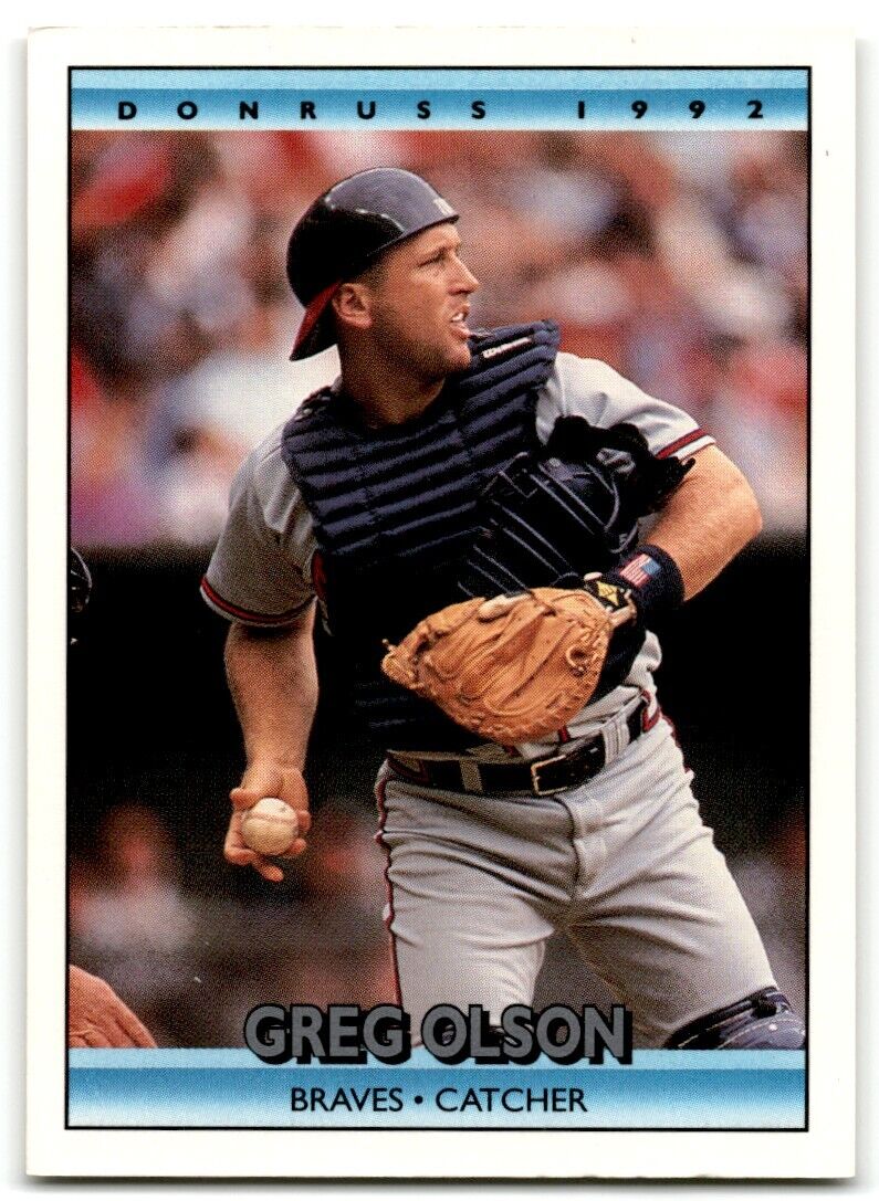 1992 Donruss Greg Olson Atlanta Braves #386