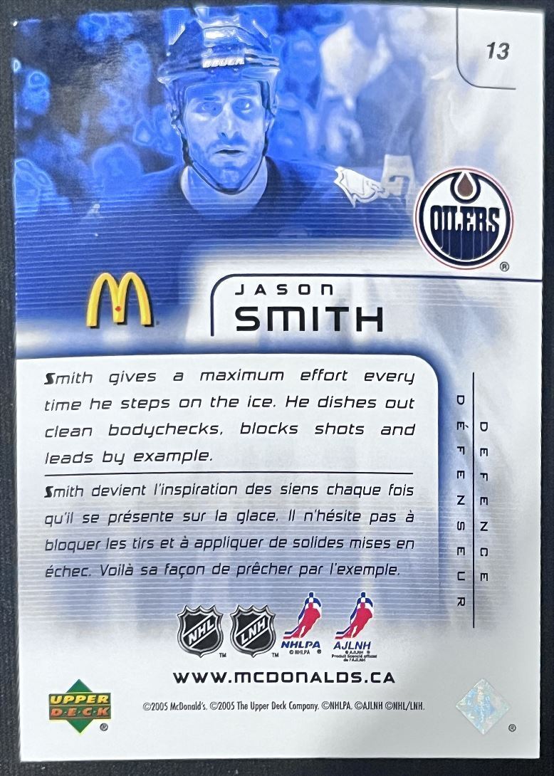 2005-06 Upper Deck McDonald's Jason Smith Edmonton Oilers #13