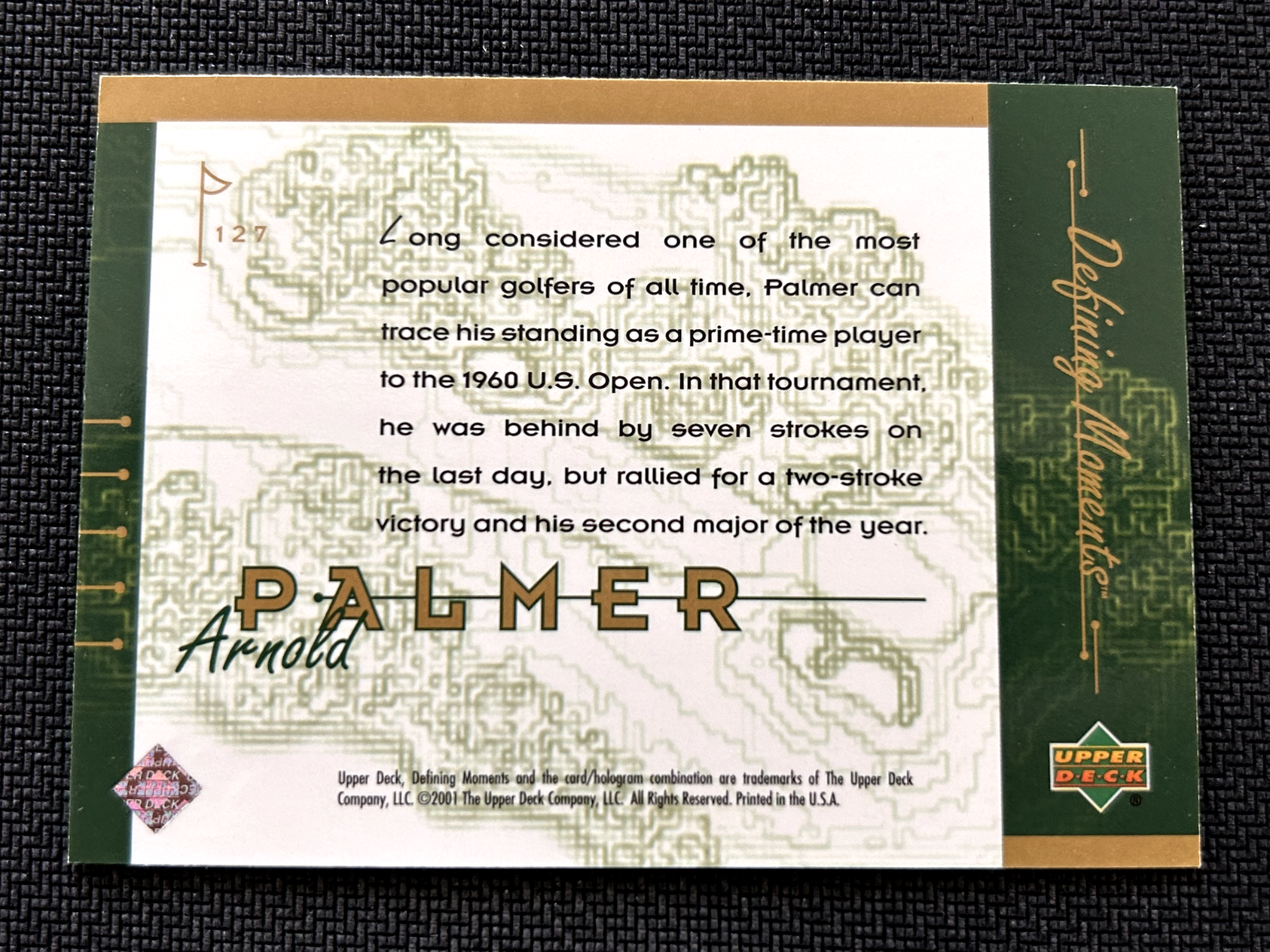 Arnold Palmer 2011 Upper Deck golf #127