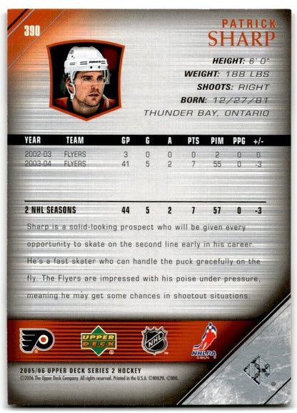 2005-06 Upper Deck Patrick Sharp Philadelphia Flyers #390