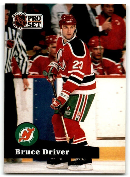 1991-92 Pro Set French Bruce Driver New Jersey Devils #140