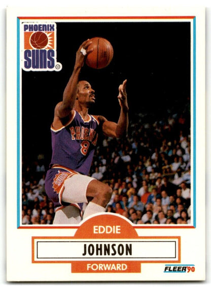 1990-91 Fleer Eddie Johnson Phoenix Suns #148