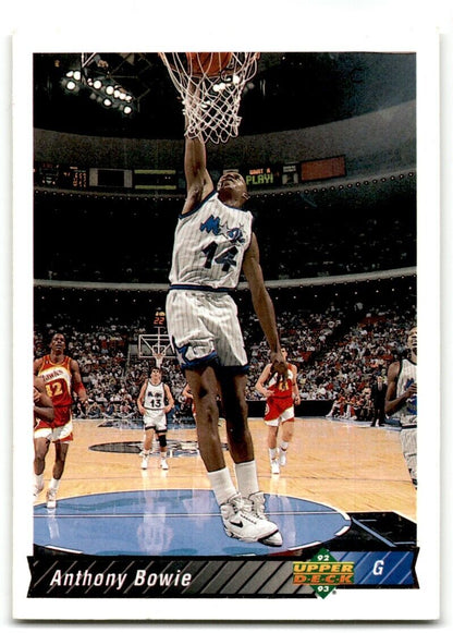 1992-93 Upper Deck Anthony Bowie Orlando Magic #206