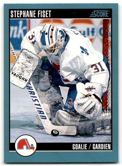 1992-93 Score Canadian Stephane Fiset Quebec Nordiques #354