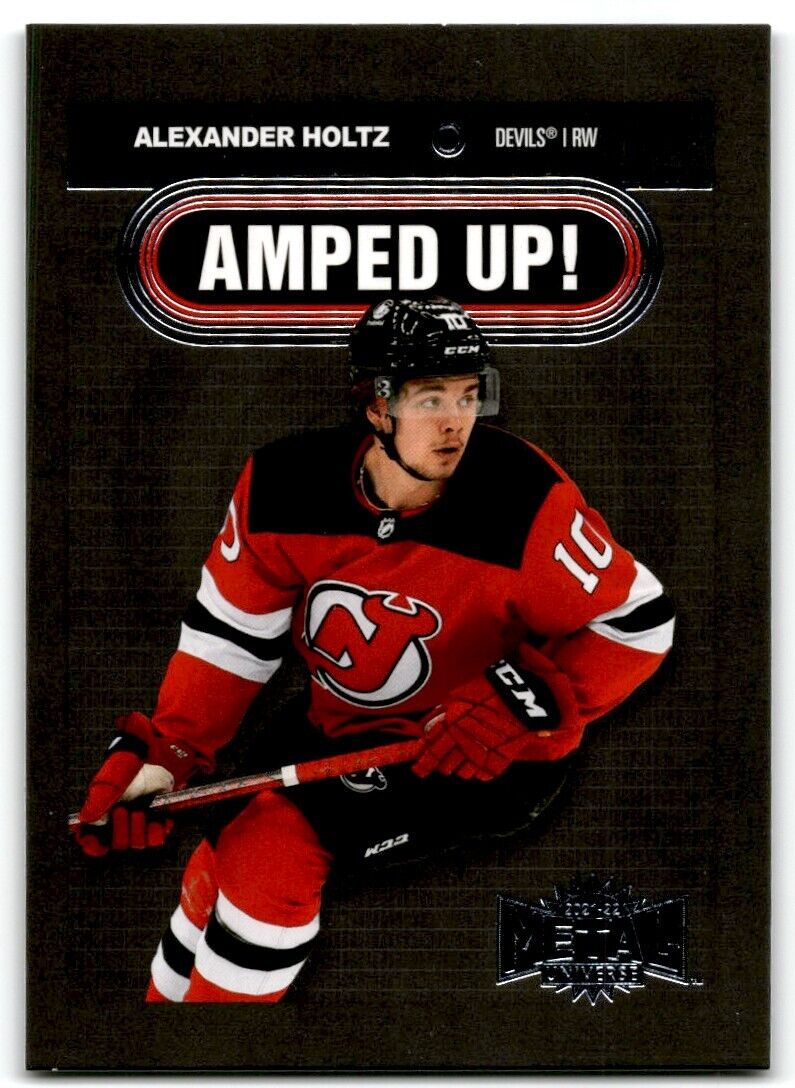 2021-22 Skybox Metal Universe Amped Up Alexander Holtz New Jersey Devils #AU-21