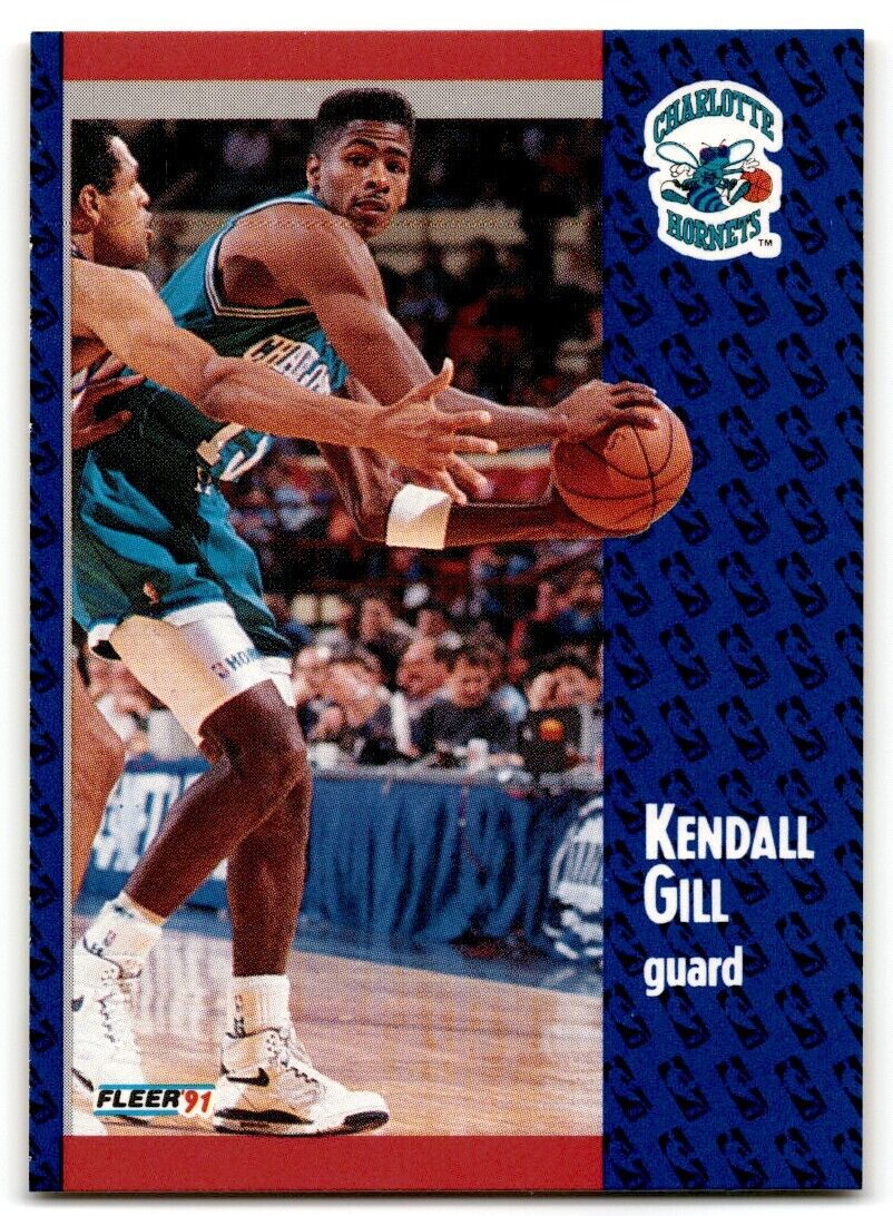 1991-92 Fleer Kendall Gill Charlotte Hornets #20