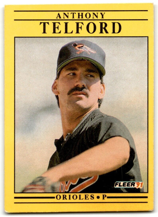 1991 Fleer Anthony Telford Rookie Baltimore Orioles #493