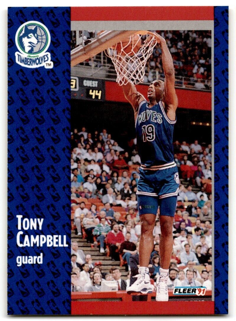 1991-92 Fleer Tony Campbell Minnesota Timberwolves #121