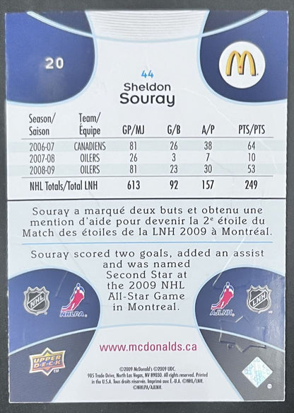 2009-10 Upper Deck McDonald's Sheldon Souray Edmonton Oilers #20