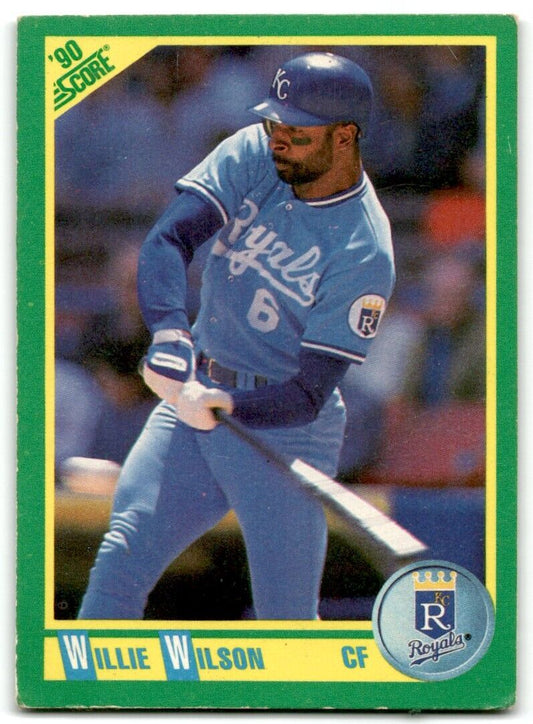 1990 Score Willie Wilson Kansas City Royals #104