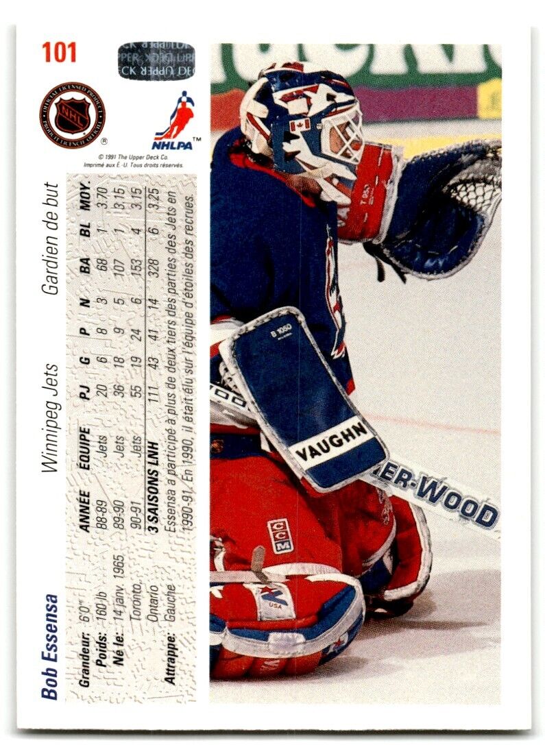 1991-92 Upper Deck French Bob Essensa Winnipeg Jets #101