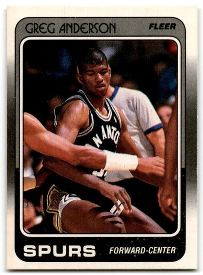 1988-89 Fleer Greg Anderson Rookie San Antonio Spurs #101