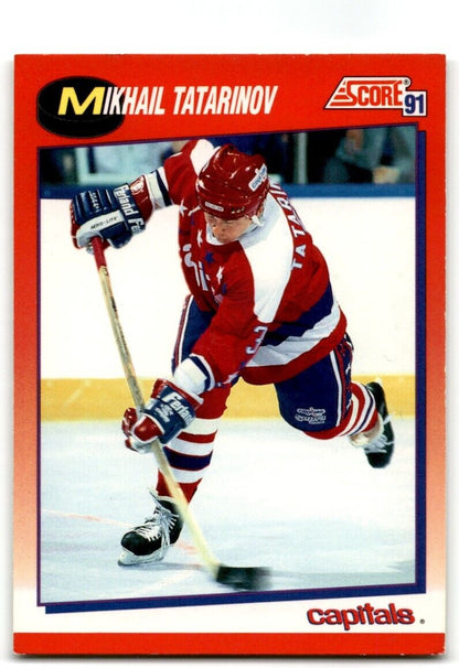 1991-92 Score American Mikhail Tatarinov Washington Capitals #37