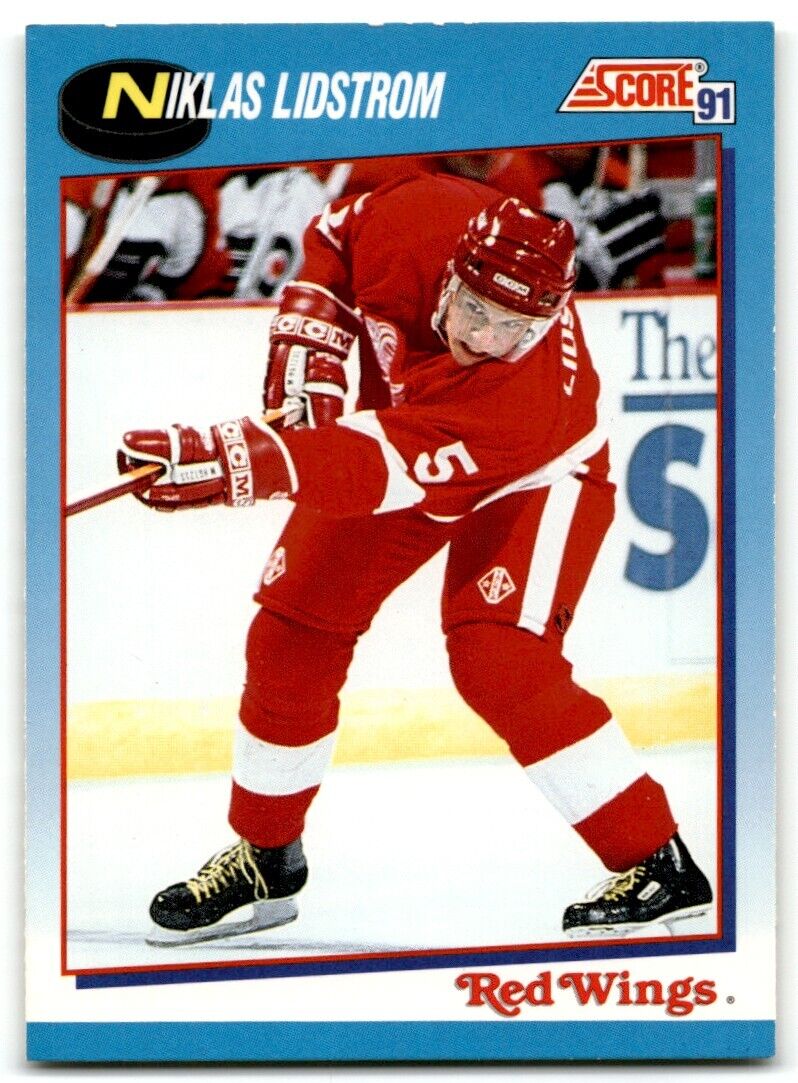 1991-92 Score Canadian Bilingual Nicklas Lidstrom Rookie Detroit Red Wings #621