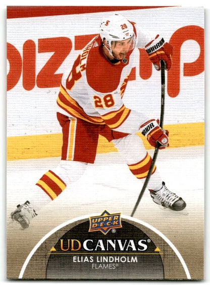 2021-22 Upper Deck UD Canvas Elias Lindholm Calgary Flames #C12