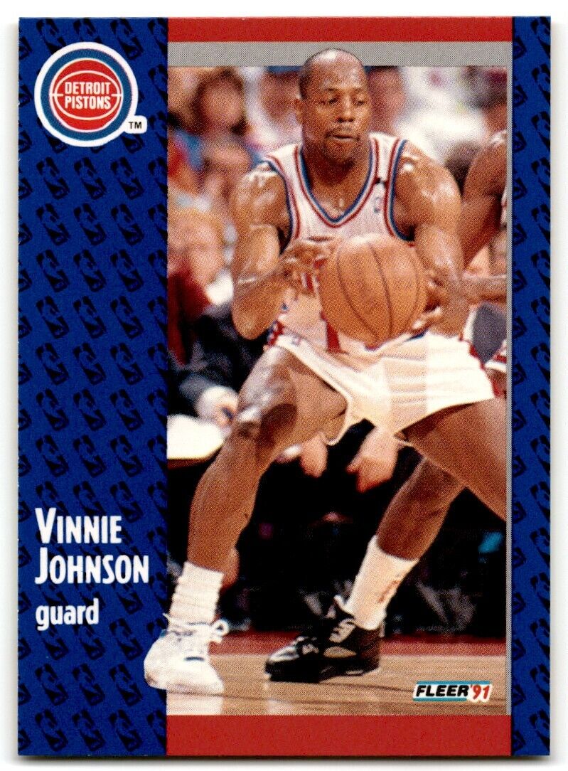 1991-92 Fleer Vinnie Johnson Detroit Pistons #61