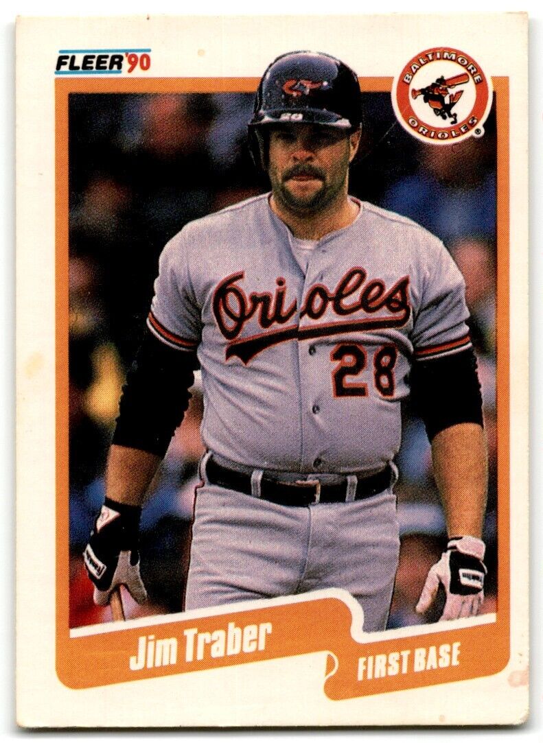 1990 Fleer Jim Traber Baltimore Orioles #193