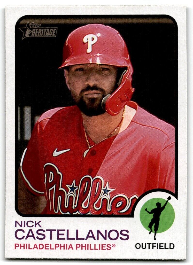 2022 Topps Heritage High Number Nick Castellanos Philadelphia Phillies #563