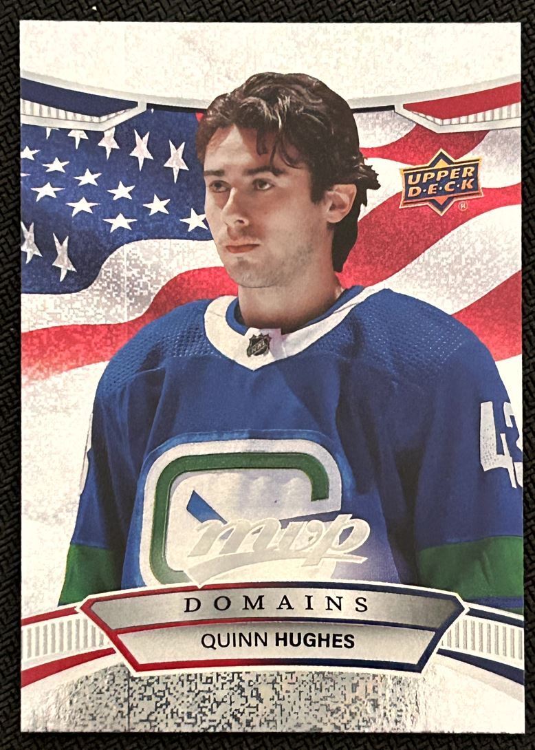 2022-23 Upper Deck MVP Domains Quinn Hughes Vancouver Canucks #NA-28