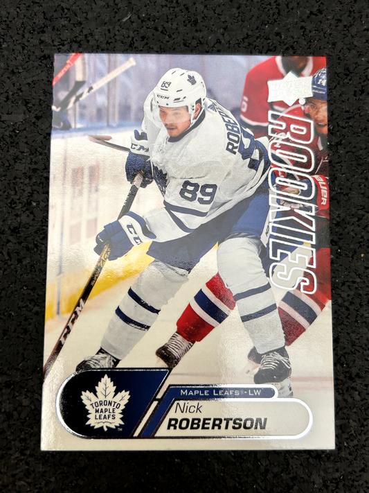 2020-21 Upper Deck Series 1 Nick Robertson Star Rookies Auto #13 Maple-Leafs