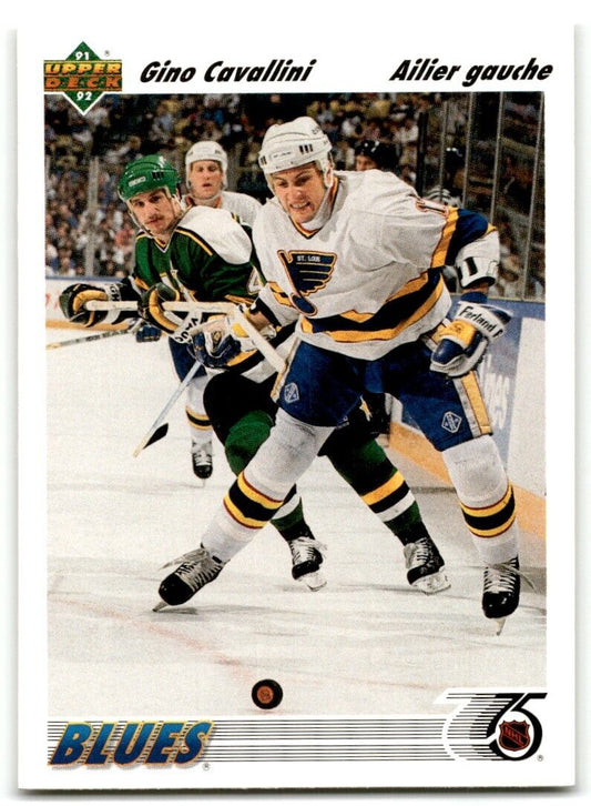 1991-92 Upper Deck French Gino Cavallini St. Louis Blues #187