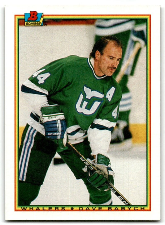 1990-91 Bowman Dave Babych Hartford Whalers #256