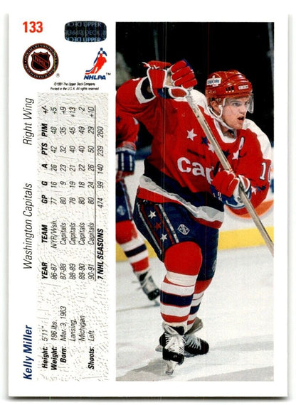 1991-92 Upper Deck Kelly Miller Washington Capitals #133