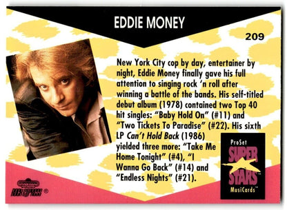 1991-92 ProSet Super Stars MusiCard Eddie Money #290