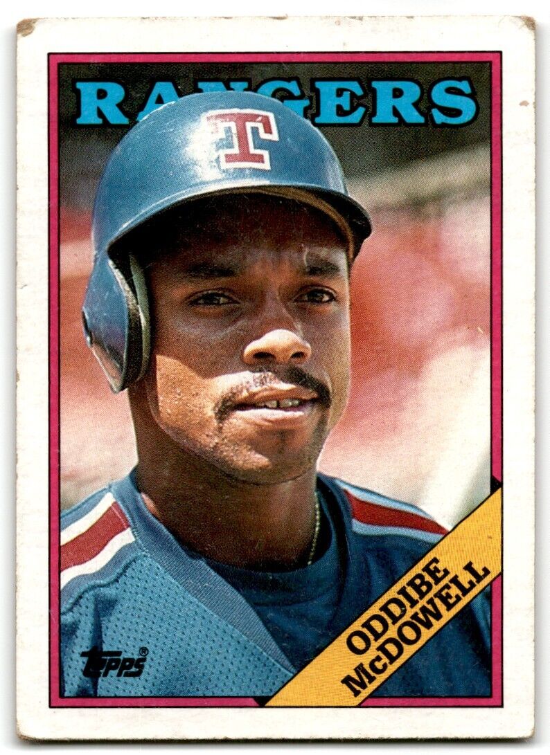 1988 Topps Oddibe McDowell Texas Rangers #617