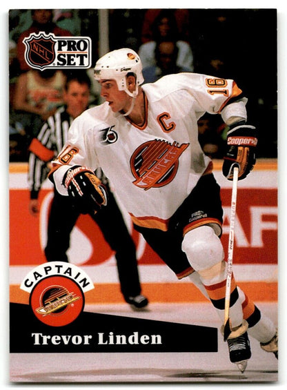 1991-92 Pro Set Trevor Linden Vancouver Canucks #586