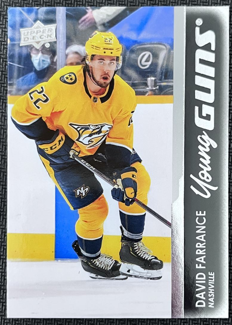 2021-22 Upper Deck David Farrance Rookie Nashville Predators #468