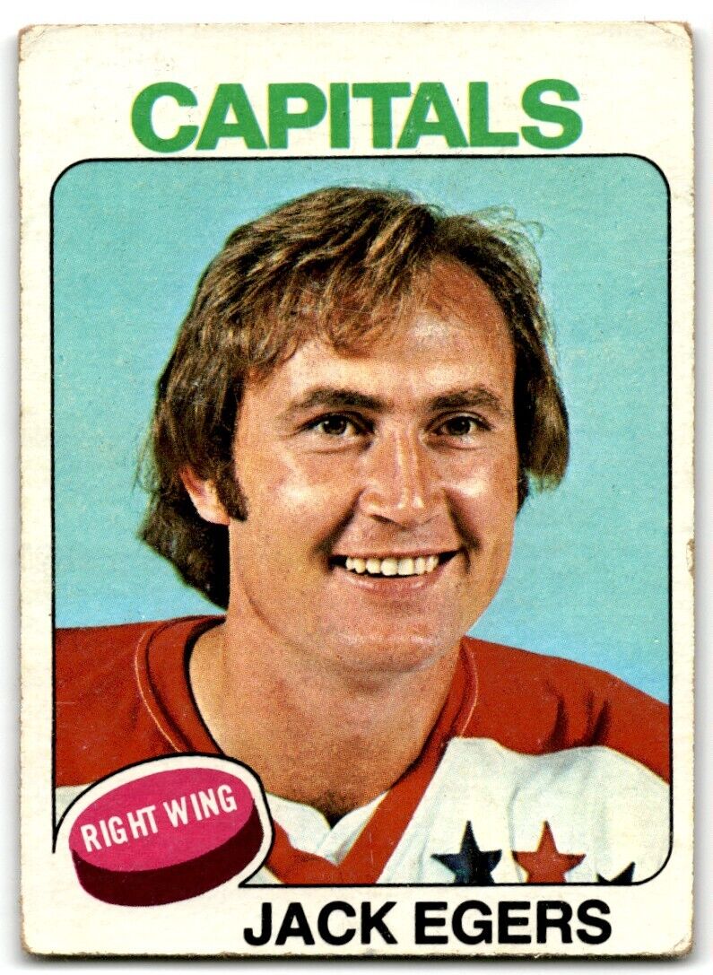 1975-76 Topps Jack Egers Washington Capitals #134