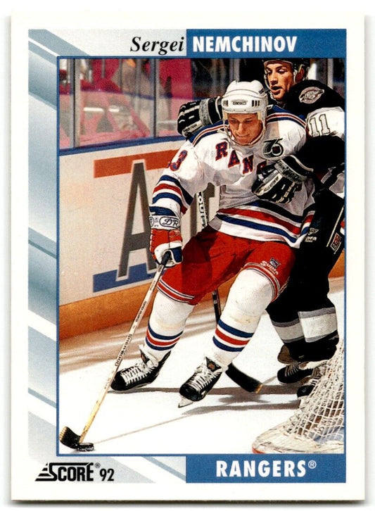 1992-93 Score Sergei Nemchinov New York Rangers #115