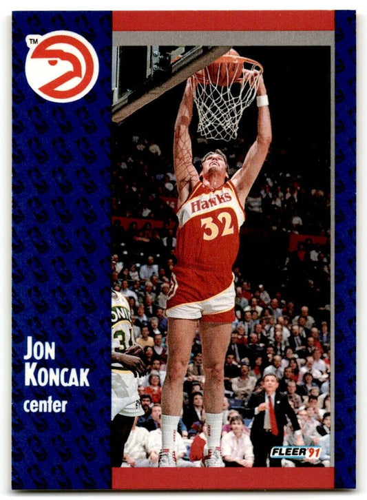 1991-92 Fleer Jon Koncak Atlanta Hawks #2