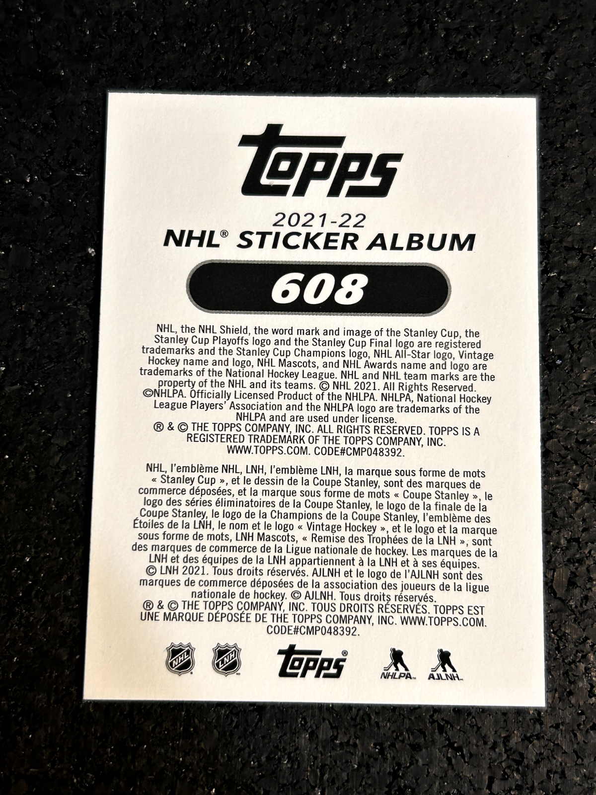 2021-22 Topps NHL Stickers #608 Nils Hoglander - Vancouver Canucks FOIL