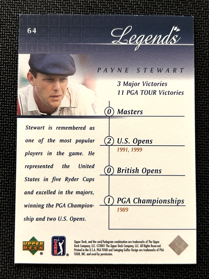 2001 Upper Deck Golf Legends Payne Stewart #64