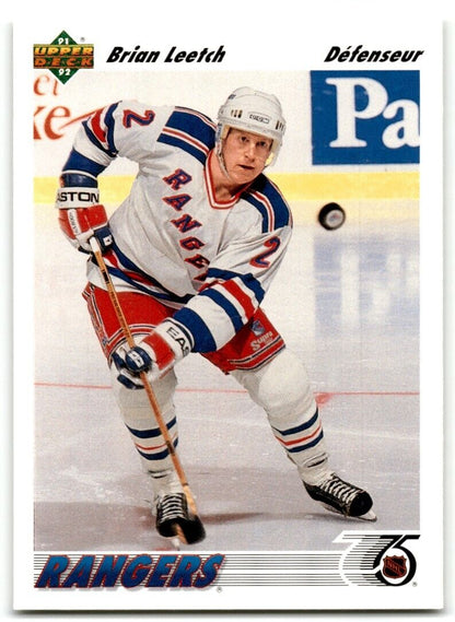 1991-92 Upper Deck French Brian Leetch New York Rangers #153B