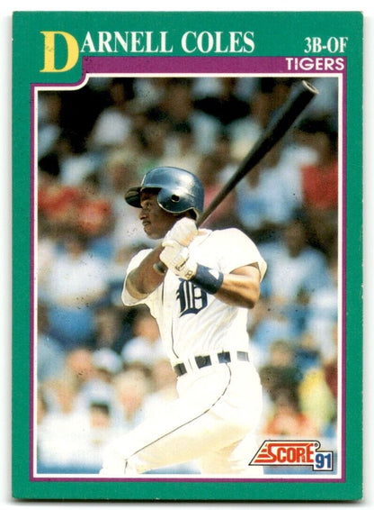 1991 Score Darnell Coles Detroit Tigers #629