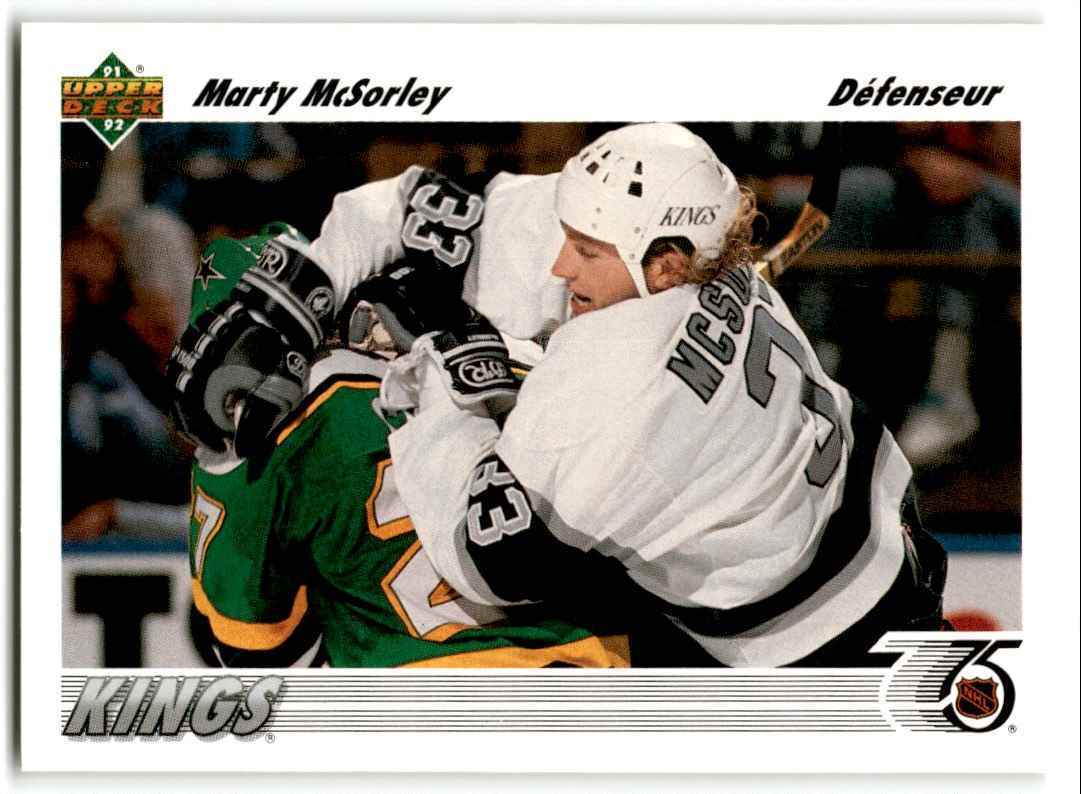 1991-92 Upper Deck French Marty McSorley Los Angeles Kings #199