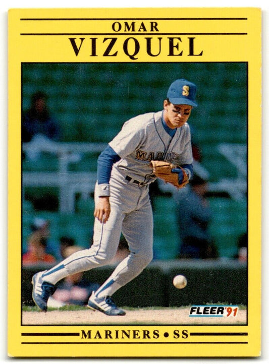 1991 Fleer Omar Vizquel Seattle Mariners #464A