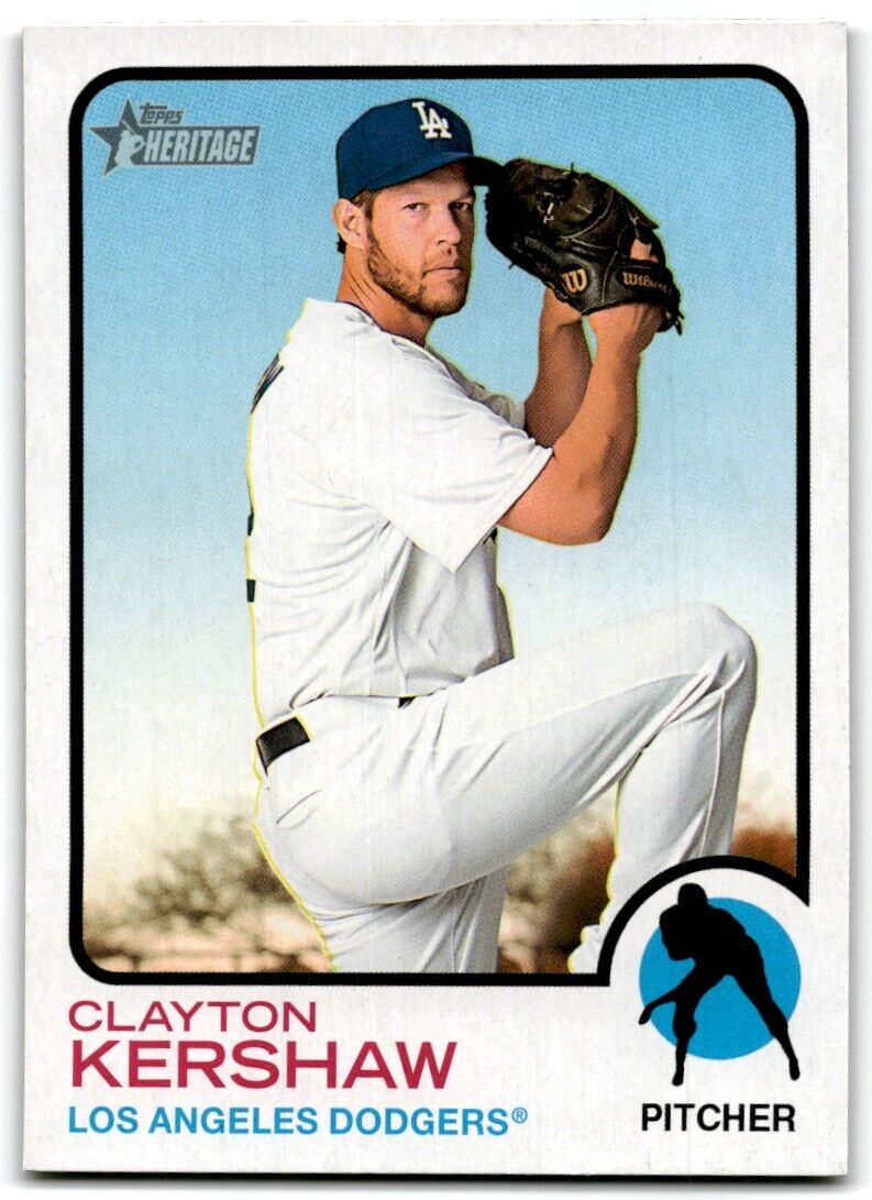 2022 Topps Heritage High Number Clayton Kershaw Los Angeles Dodgers #725