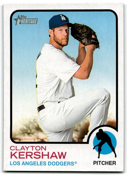 2022 Topps Heritage High Number Clayton Kershaw Los Angeles Dodgers #725