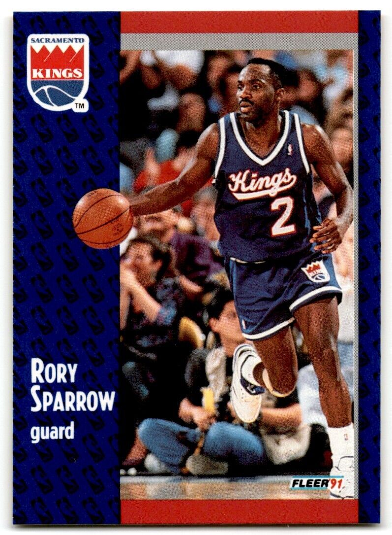 1991-92 Fleer Rory Sparrow Sacramento Kings #180