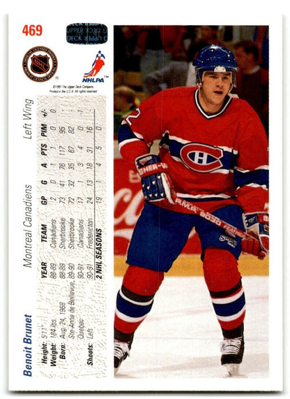 1991-92 Upper Deck Benoit Brunet Montreal Canadiens #469