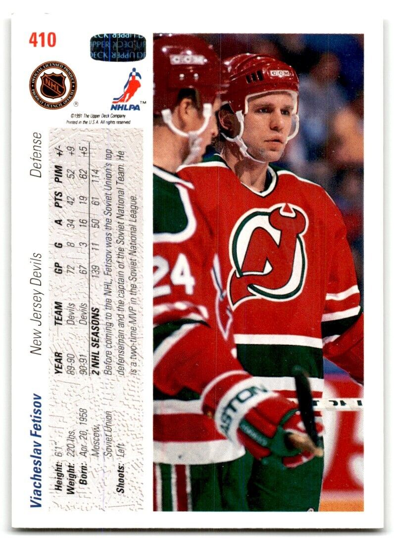 1991-92 Upper Deck Viacheslav Fetisov New Jersey Devils #410