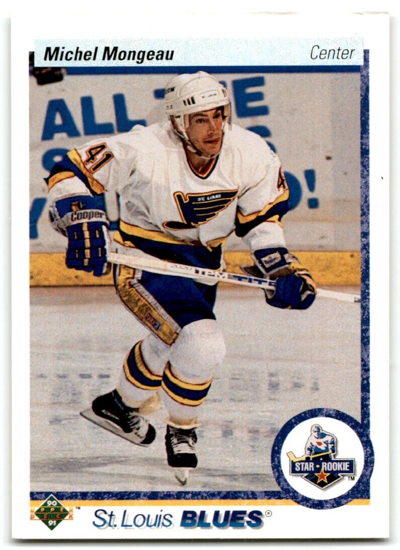 1990-91 Upper Deck Michel Mongeau Rookie St. Louis Blues #345