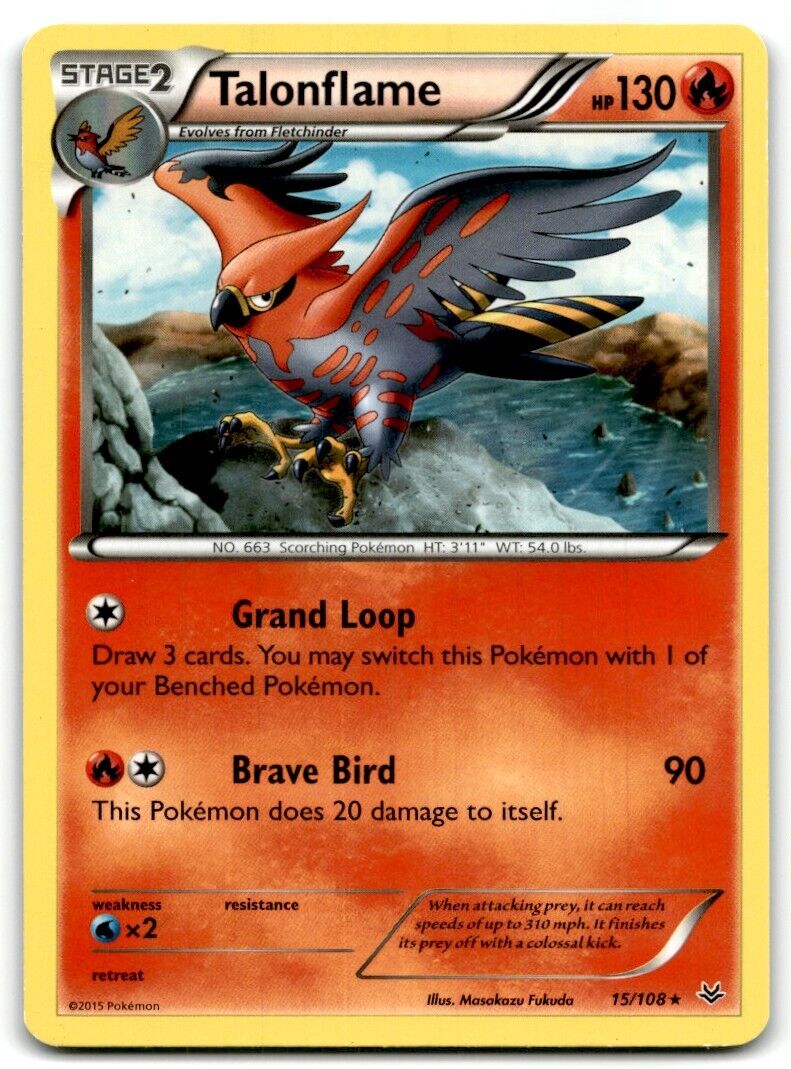 2015 XY - Roaring Skies Talonflame Stage 2/Rare #15