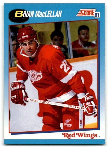 1991-92 Score Canadian Bilingual Brian MacLellan Detroit Red Wings #582