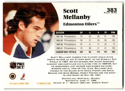 1991-92 Pro Set Scott Mellanby Edmonton Oilers #383