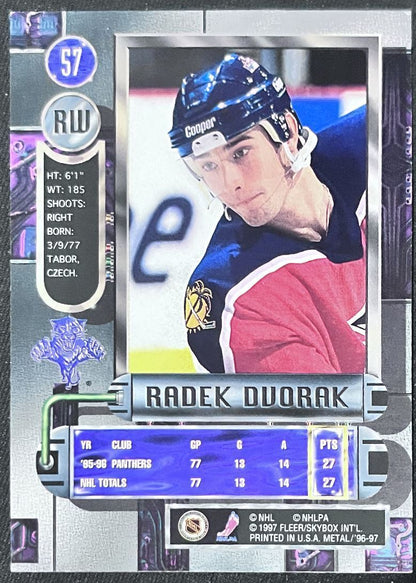 1996-97 Metal Universe Radek Dvorak Florida Panthers #57